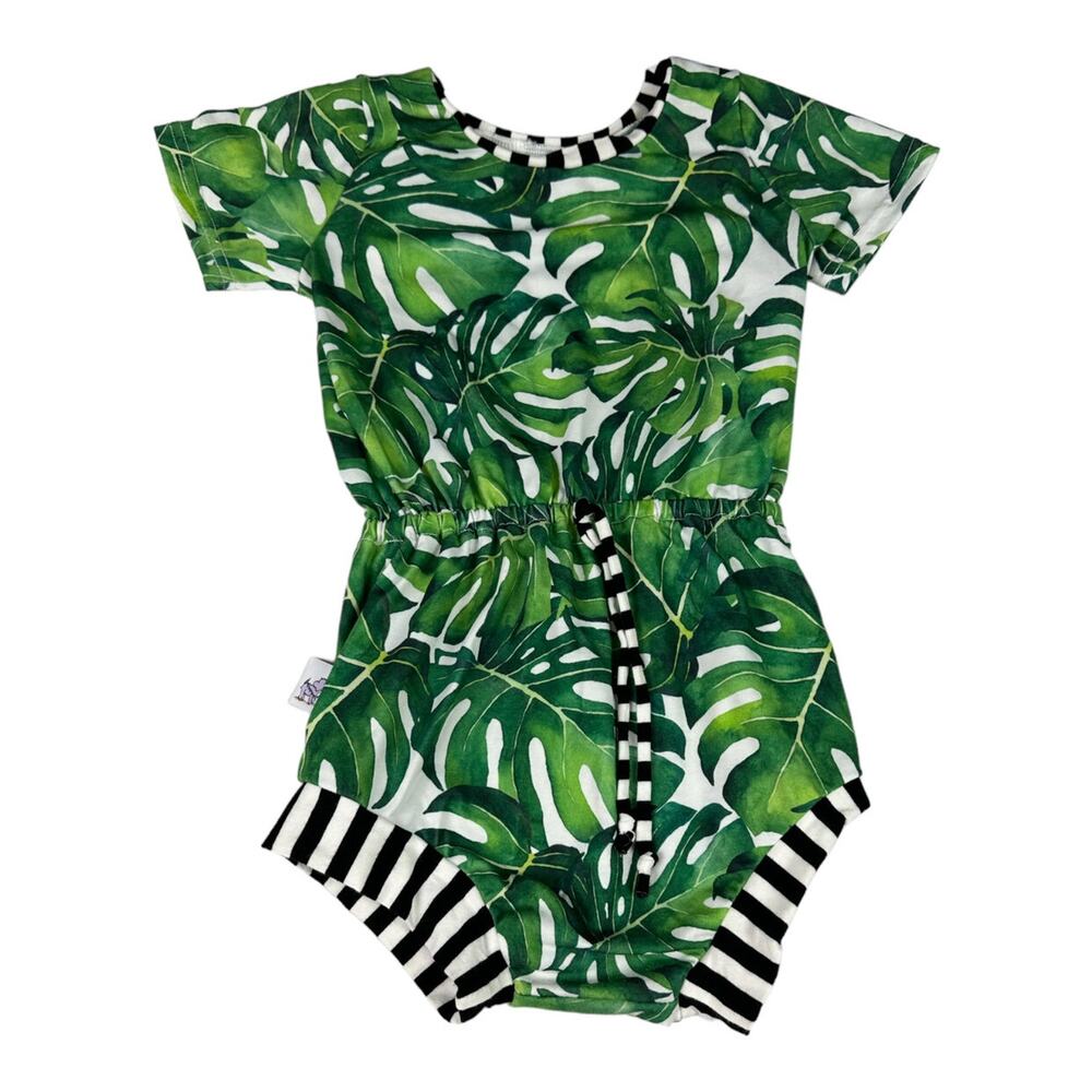 Girls Noise With Dirt Leaf Romper Size 2t